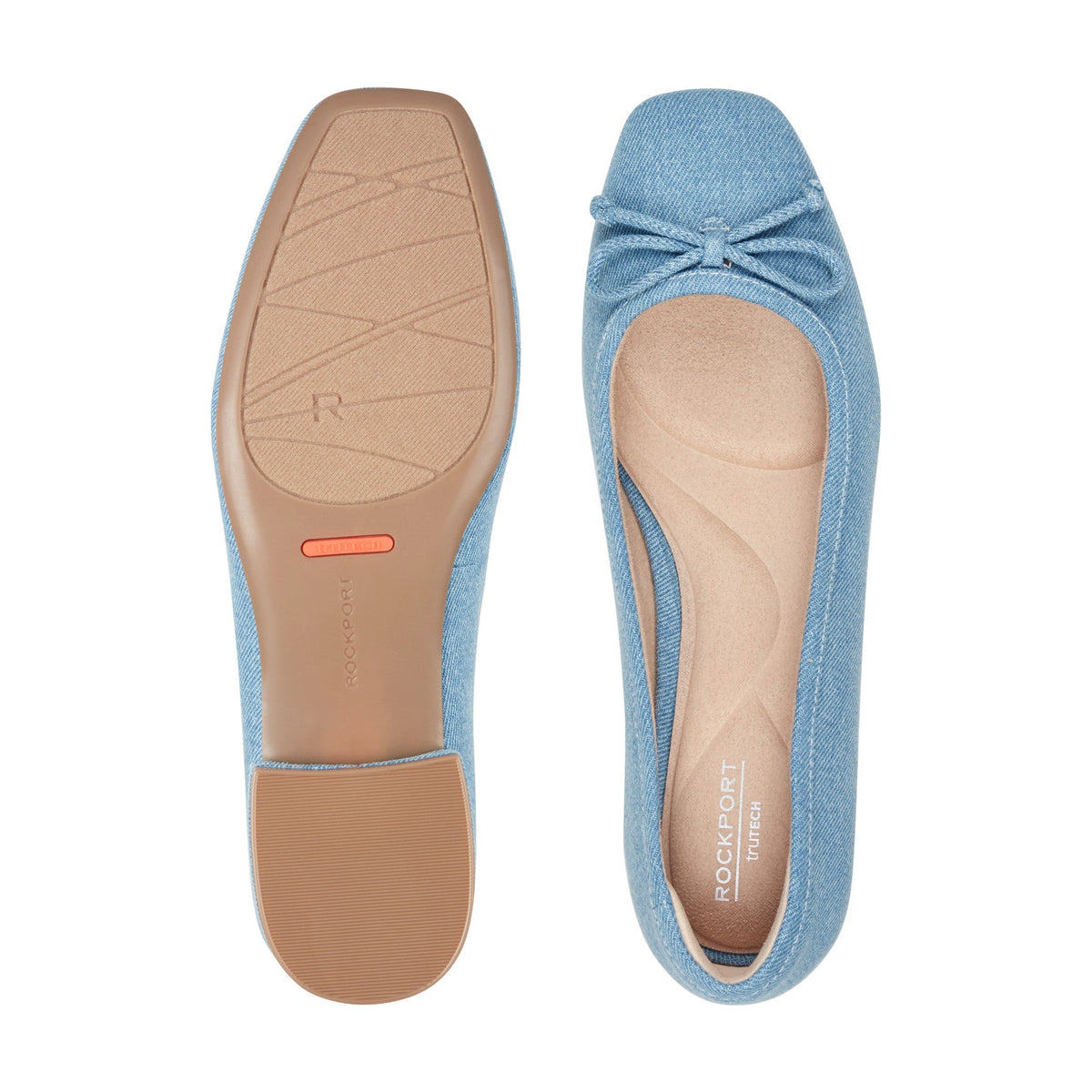 Rockport Sadie Square Toe Slip-on Ballet Dress Flats For Women