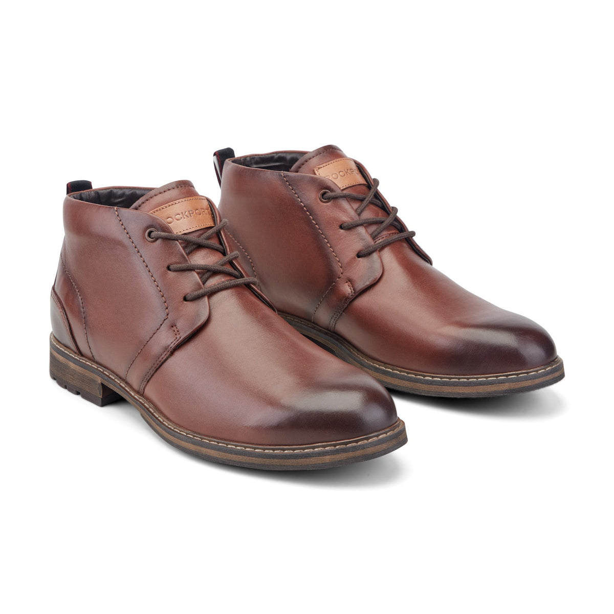 Rockport Tolan Lace-Up Leather Chukka Boots For Men