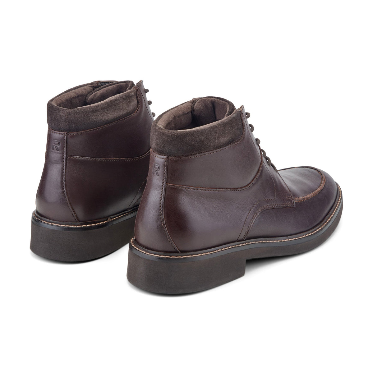 Rockport Macklin Moc Toe Lace-Up Leather Boots For Men
