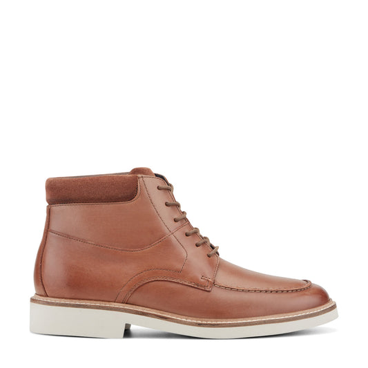 Rockport Macklin Moc Toe Lace-Up Leather Boots For Men