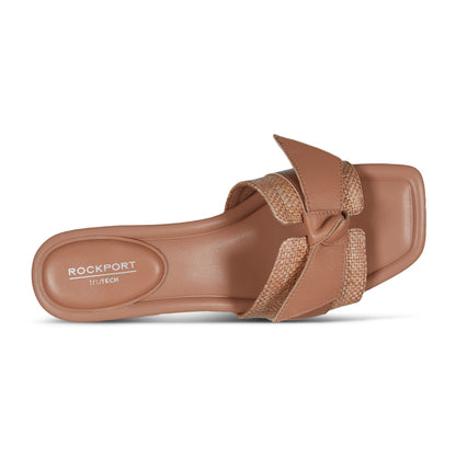 Rockport Carsie Block Heel Square Toe Slip-on Sandals For Women