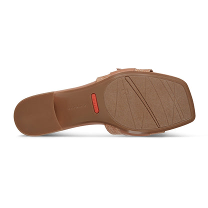 Rockport Carsie Block Heel Square Toe Slip-on Sandals For Women