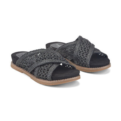 Rockport Zora Open Toe Slip-on Flat Casual Sandals For Women