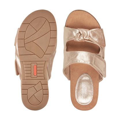Rockport Zova Slip-on Open Toe Flat Casual Sandals For Women