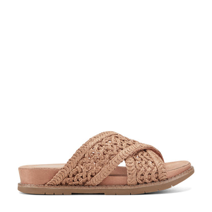 Rockport Zora Open Toe Slip-on Flat Casual Sandals For Women