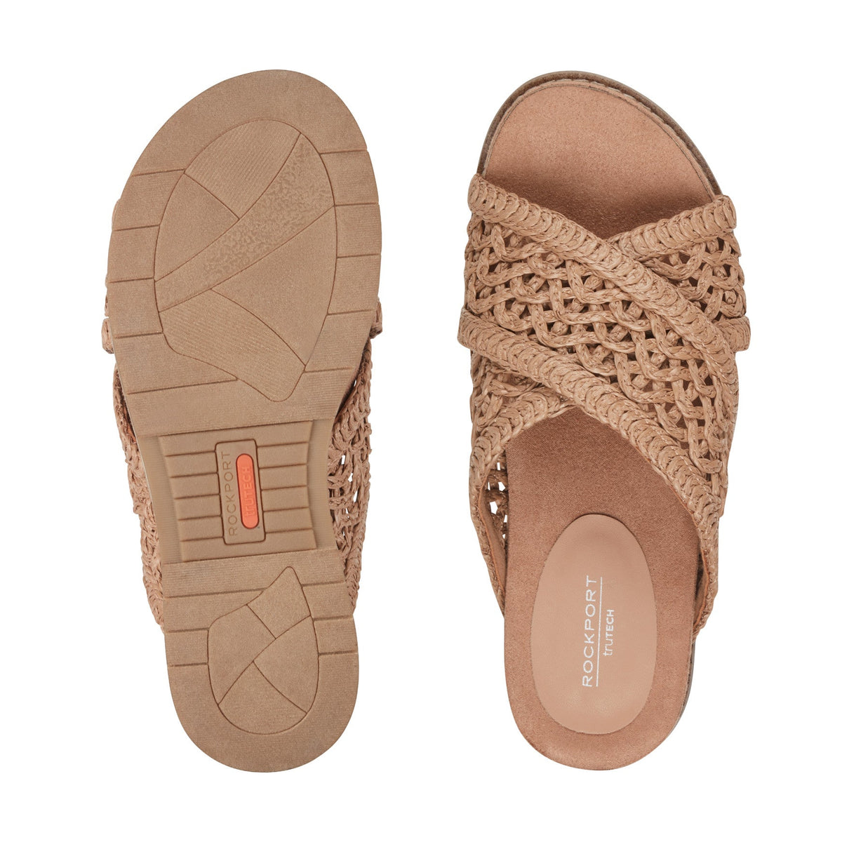 Rockport Zora Open Toe Slip-on Flat Casual Sandals For Women