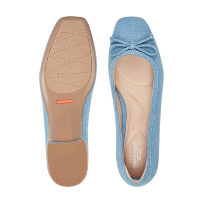 Rockport Sadie Square Toe Slip-on Ballet Dress Flats For Women